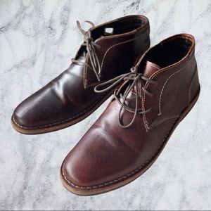 Men’s 10M Steve Madden Leather/Textile Brown Chukka Boot